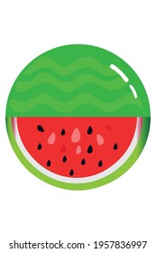 Watermillon flat vector design illustration