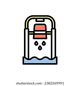 Waterpark Bucket Icon Vector Illustration