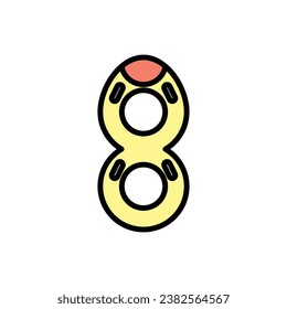 Waterpark Float Icon Vector Illustration