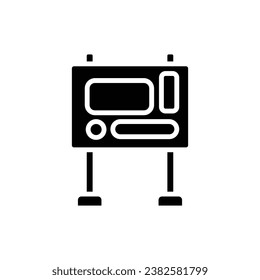 Waterpark Map Filled Icon Vector Illustration