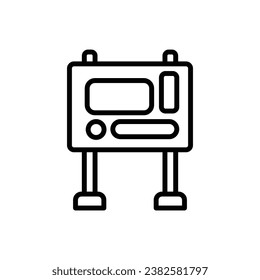 Ilustración de vectores de iconos de esquema de mapa de parque acuático
