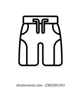 Waterpark Pant Outline Icon Vector Illustration