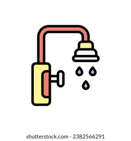 Waterpark Shower Icon Vector Illustration
