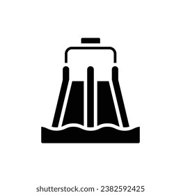 Waterpark Slide Filled Icon Vector Illustration