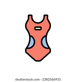 Waterpark Swimsuit Icon Vector Illustration