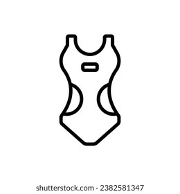Waterpark Swimsuit Outline Icon Vector Illustration