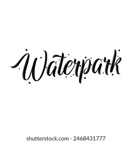 waterpark text on white background.