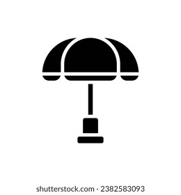 Waterpark Umbrella Filled Icon Vector Illustration