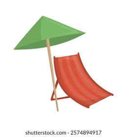 Waterpark Vector Illustration - Relaxing Area