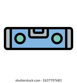 Waterpass icon flat line style illustration representing leveling tools and construction accuracy, suitable for building, engineering, and surveying projects