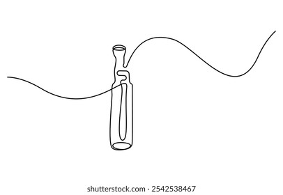 Waterpipe Mouthpiece Single Continuous Line Drawing