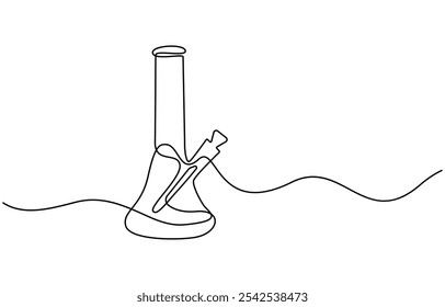 Waterpipe Mouthpiece Single Continuous Line Drawing