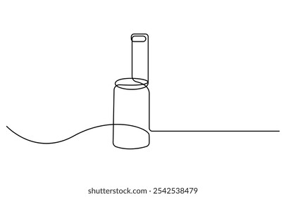 Waterpipe Mouthpiece Single Continuous Line Drawing