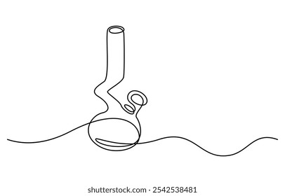 Waterpipe Mouthpiece Single Continuous Line Drawing