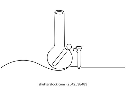 Waterpipe Mouthpiece Single Continuous Line Drawing