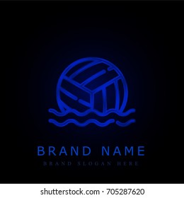 Waterpolo blue chromium metallic logo