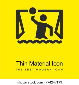 Waterpolo bright yellow material minimal icon or logo design