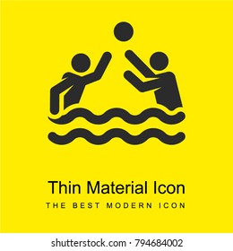 Waterpolo bright yellow material minimal icon or logo design