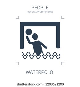 waterpolo icon. high quality filled waterpolo icon on white background. from people collection flat trendy vector waterpolo symbol. use for web and mobile