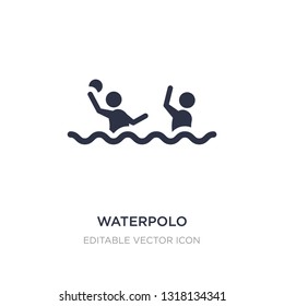 waterpolo icon on white background. Simple element illustration from Sports concept. waterpolo icon symbol design.