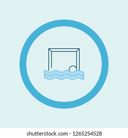 waterpolo icon symbol. Premium quality isolated waterpolo vector icon in trendy style. waterpolo element.