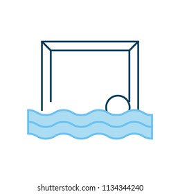 Waterpolo icon vector icon. Simple element illustration. Waterpolo symbol design. Can be used for web and mobile.