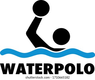 Waterpolo minimalist isolated vector icon
