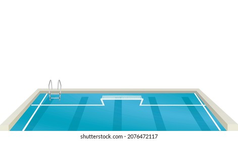 Waterpolo pool field. vector illustration