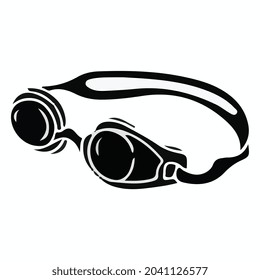 waterpolo swimming goggles icon vector