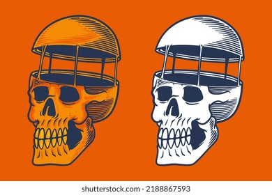 waterpool skull head vector illustration