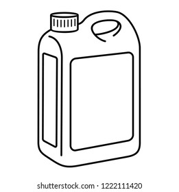 Waterprofing additive for concrete. Vector flat outline icon illustration isolated on white background.