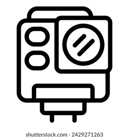 Waterproof action camera icon outline vector. Electronic modern gadget. Snapshot activity camcorder