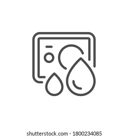 Waterproof action camera line icon
