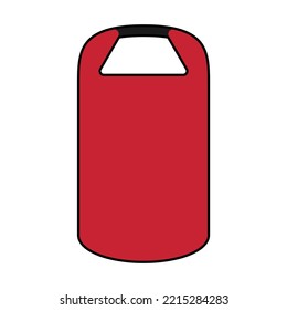 Waterproof bag pictogram vector illustration.