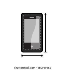 waterproof bicykle smartphone Holder ,vector illustration