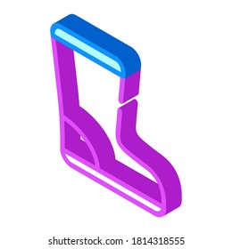 waterproof boot isometric icon vector. waterproof boot sign. isolated symbol illustration