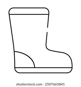 waterproof boot line icon vector. waterproof boot sign. isolated contour symbol black illustration