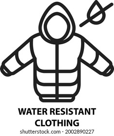 icono de ropa impermeable, vector