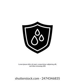 waterproof concept solid icon vector design good for web and mobile app