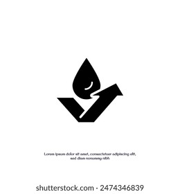 waterproof concept solid icon vector design good for web and mobile app