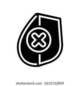 waterproof design glyph icon vector. waterproof design sign. isolated symbol illustration