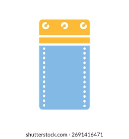 Icono plano de color de la bolsa de documento impermeable. Elemento aislado de Vector. Trazo editable