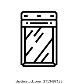 wasserdichtes Dokument Beutel Linie Symbol Vektor. wasserdichtes Dokumentenbeutelschild. isoliertes Kontursymbol, schwarze Illustration