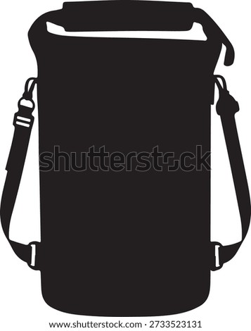 Waterproof dry bag backpack and outdoor travel sack icon