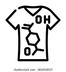waterproof fabric t-shirt line icon vector. waterproof fabric t-shirt sign. isolated contour symbol black illustration
