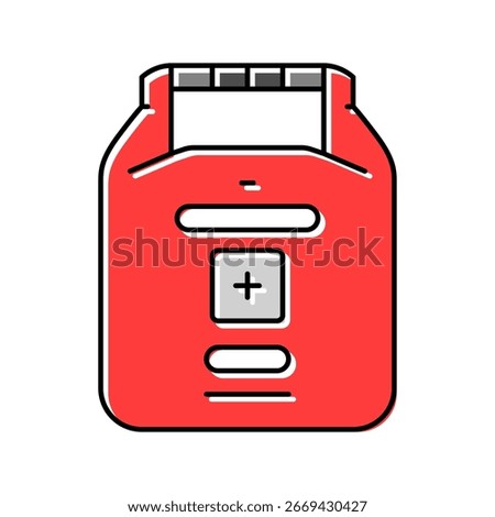 waterproof first aid kit color icon vector. waterproof first aid kit sign. isolated symbol illustration