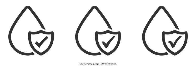 waterproof flat vector icon concepts