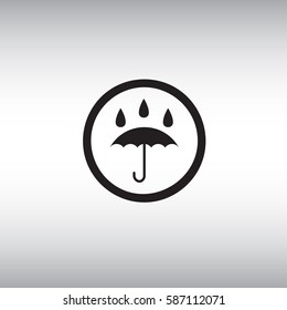 Waterproof flat vector icon. Isolated waterproof vector sign. Umbrella vector illustration.