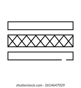 waterproof floor line icon vector. waterproof floor sign. isolated contour symbol black illustration