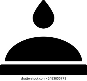 waterproof glyph icon illustration vector